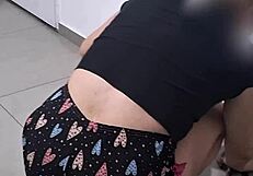 Husband Films Brazilian Wife Legs Spread Cleaning Floor