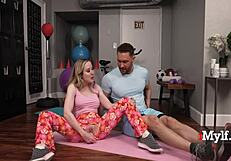 stepmom's pretzel yoga pose teases mommy fantasies