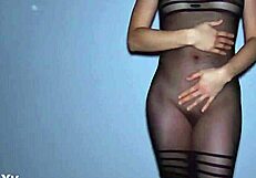 Hot Milf Step Mom, Can You Resist Her Rubbing Hairy Pussy on Your Cock?