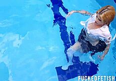 hey sexy ashlee rose shake that wetlook ass by the pool