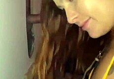 punished in the cage with gloryhole cocks then cuckold fucks my pussy bareback creampie