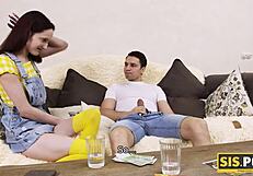 oh man... sis porn got me so hard i had to nail that shaved pussy