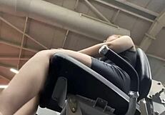 hey watch this 18yo bbw workout masturbate fingering pussy public closeup