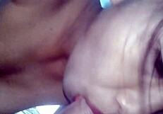 friend girl who loves sucking cock takes amateur creampie deep inside