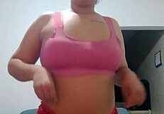 damn this chubby latina bitch shakes her big ass dancing funk then spreads wide