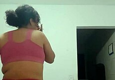 damn this chubby latina bitch shakes her big ass dancing funk then spreads wide