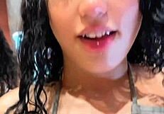 gabi flores the cute 18yo latina babysitter sits deep on big black cock