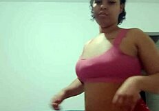 damn this chubby latina bitch shakes her big ass dancing funk then spreads wide