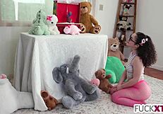 pigtail pixie fucks her puppet master hard like a shy doll