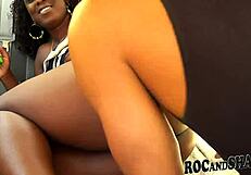 car fuck shreds clothes on ebony housewife's ass!