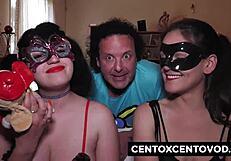 oh man due bambole porcelle theyre stompin alex magni with double penetrations n blowjobs in this italian amateur mess