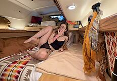 Stoner babe squirts perfect pussy POV magic wand