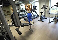 i spot cute gym girl in leggings fuck her bent over till facial cumshot