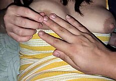 close-up pounding my horny cuñada's tight wet pussy under her dress