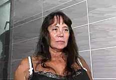 hairy old cougar gets her pussy slammed hard by young stud