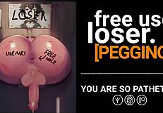 f4m bound loser takes femdom gloryhole humiliation to orgasm