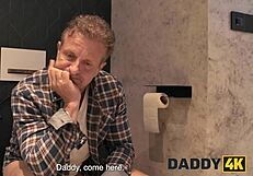 young wife cheats hard with old daddy in law's thick cock