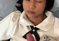 i'm 18yo asian teen drowning in huge facial cumshots