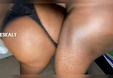 He lost control pounding my ass doggystyle with his monster black cock in the bedroom, kissing passionately while I ride back crazy!