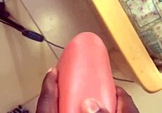 sneak peek huge bbc penetrates tight white pussy with toys deep