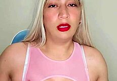 linda rosadita shows off her pink cock as hot crossdressing transexual babe