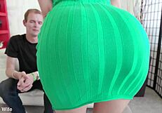 sexy tall wife afina levi deepthroats then rides while useless husband watches cumshot