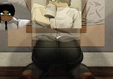 Office Girlfriend Fucks Friend Bent Over with Big Cock