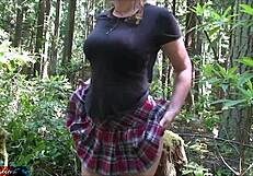 Erin Electra Cheerleader Gets Fucked Hard in Forest by Teacher Outdoors