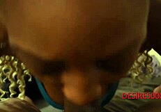 curvy ebony milf sucks big black cock bent over homemade