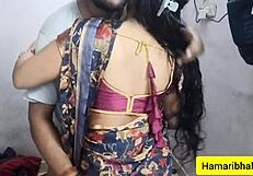 horny indian bhabhi lifts saree for secret cheating fuck