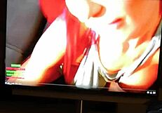 Masturbating hard watching that hot redhead pornstar cum explosively