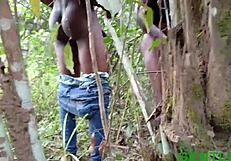 Bush Met Guy Pounds Fat Black Pussy Doggystyle Hard