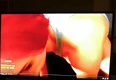 Masturbating hard watching that hot redhead pornstar cum explosively