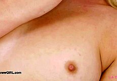 yo fresh faced blonde model strips naked for that super close up casting hey