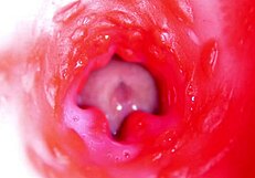 camera POV inside oiled redhead fuck doll pussy as monster cock machine pounds to orgasm. BEST INTERNAL CUMSHOT