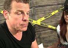 Female Police Officer Loves Doggystyle Pounding At Work!