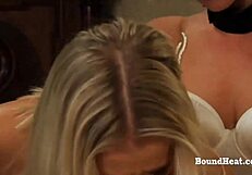 i pound my horny slave's pussy with huge strapon deep