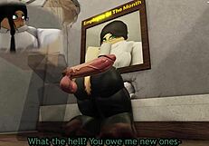 Office Girlfriend Fucks Friend Bent Over with Big Cock