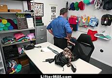 Hot Milf Thief Caught In Garage Submits To Cavity Search