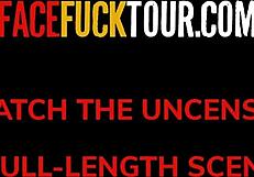 Blonde Stunner Candee Licious Gags on Fat Cock in Face Fuck Tour