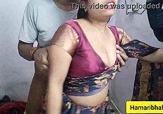 horny indian bhabhi lifts saree for secret cheating fuck