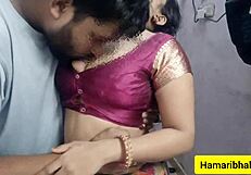 horny indian bhabhi lifts saree for secret cheating fuck