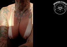 damn this athletic brunette's big clit close-up makes me wanna join her fitness masturbate