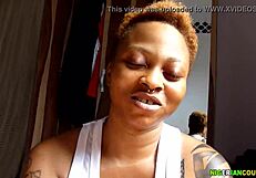 think this ebony wife massages that ugly black monsters cock right?