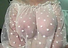 Gorgeous Milf Close-Up Saggy Big Boobs Tease