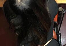 i beg roommate to cumshot my panties during pov doggystyle pounding