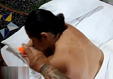 Hotel room service turns into hot fuck with curvy MILF ending in cumshot