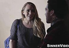 horny jessa rhodes loves her shaved pussy drilled deep by thick tattooed rod