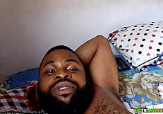 think this ebony wife massages that ugly black monsters cock right?