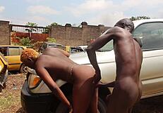 King Nasir barebacks Carmela Clutch big tits ass doggystyle creampie in country preview